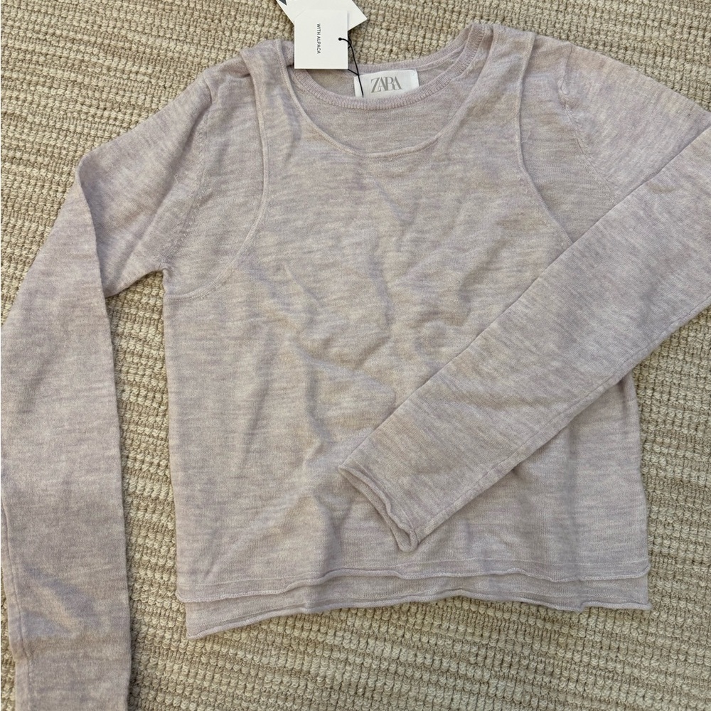 Zara Girls Lavender Alpaca Blend Sweater